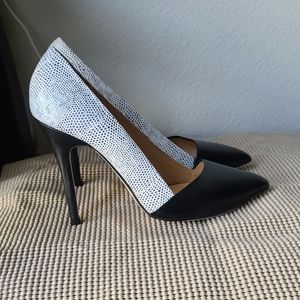 Mi Piaci Gray and Black Leather Shoes